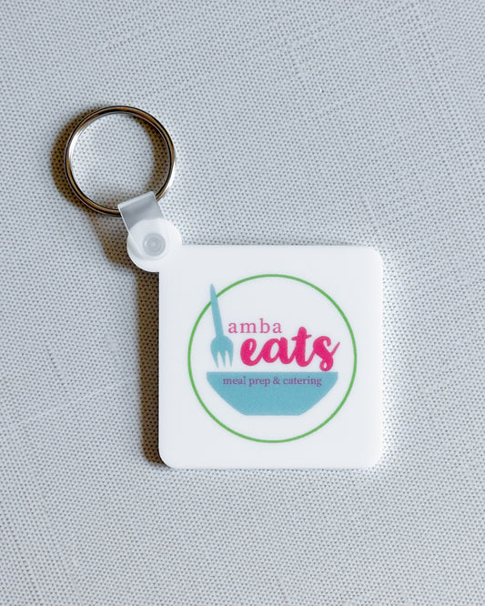 Custom Logo & QR Code Keychain