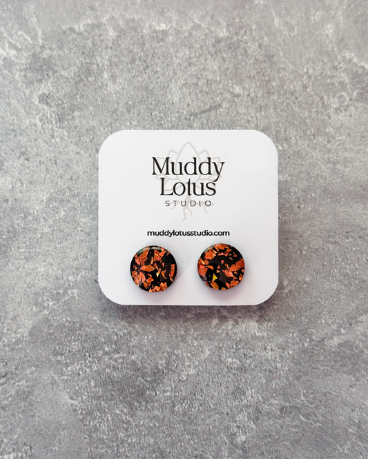 Tiger Eye Stud Earrings