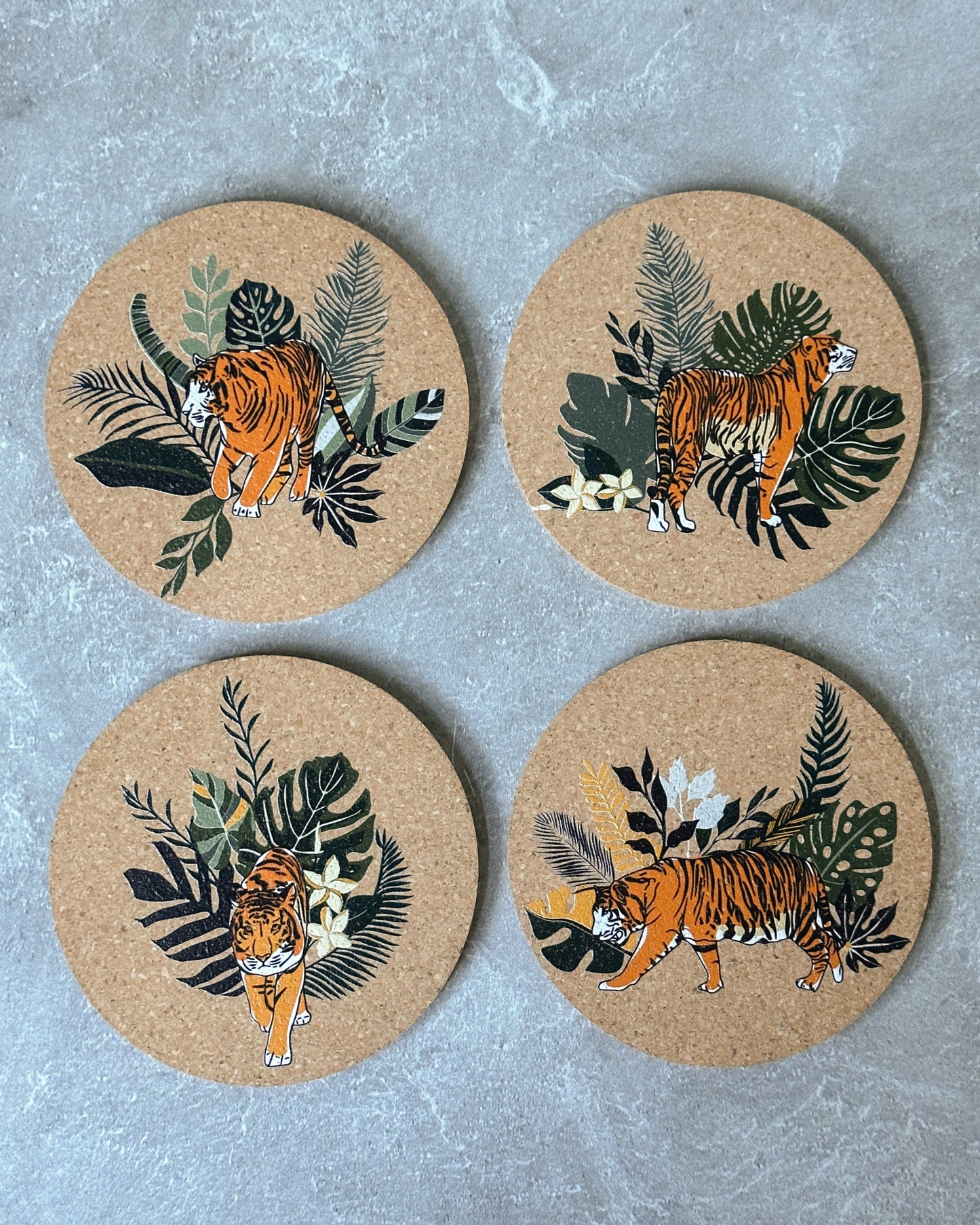Bengal Tiger Coaster Set
