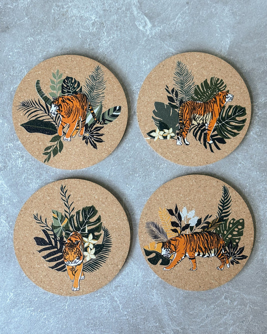 Bengal Tiger Coaster Set