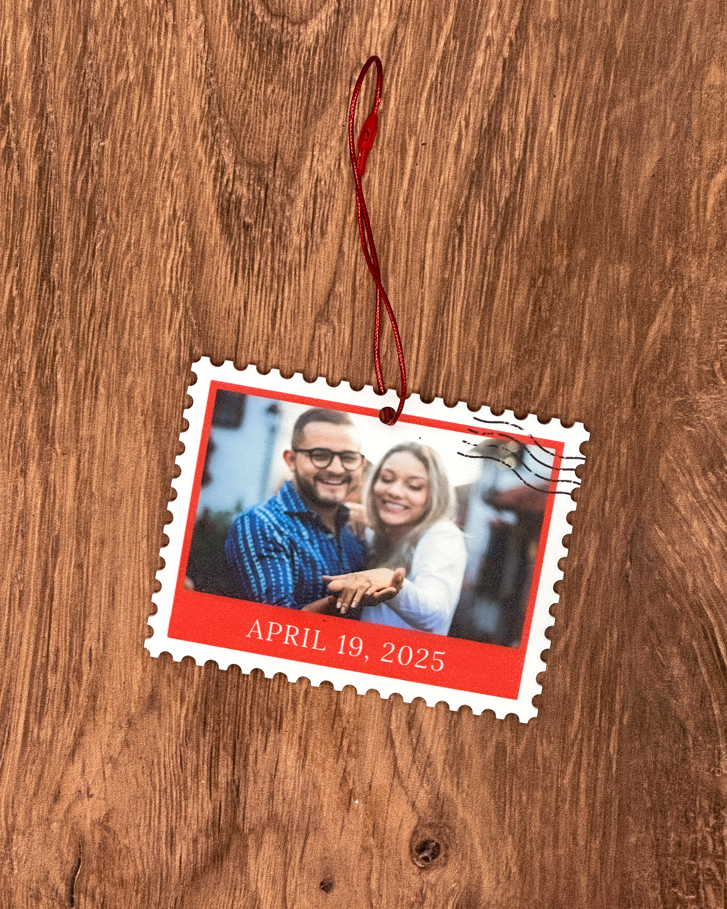 Custom Stamp Photo Ornament