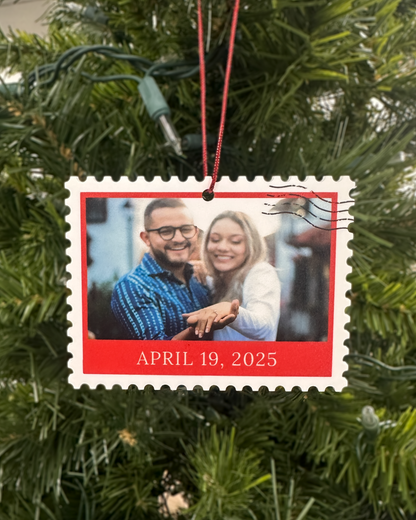 Custom Stamp Photo Ornament