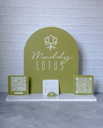Custom Logo & QR Code Sign