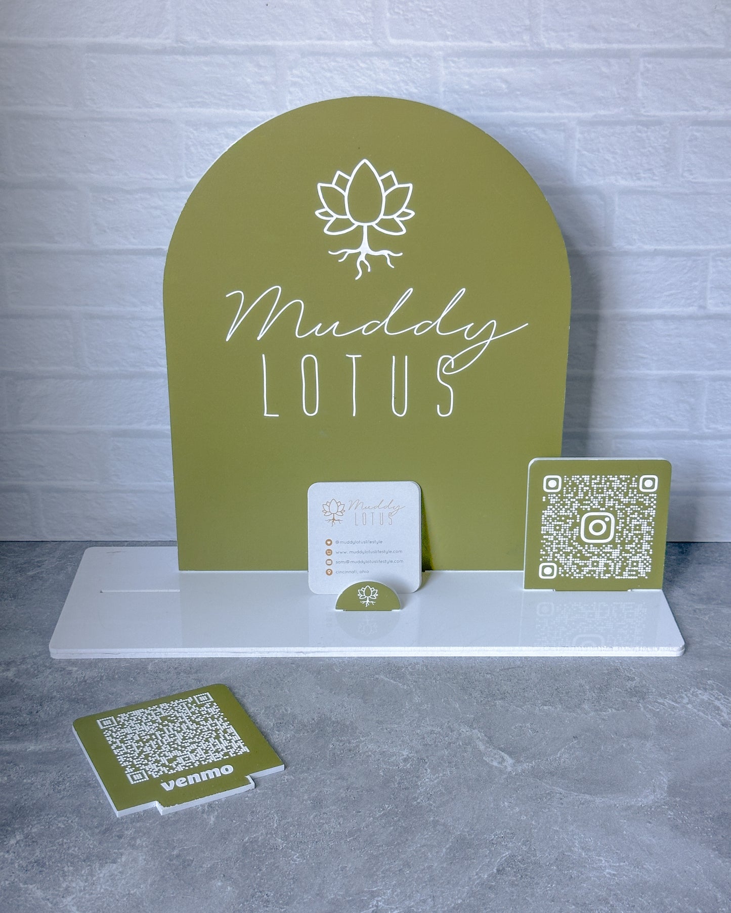 Custom Logo & QR Code Sign