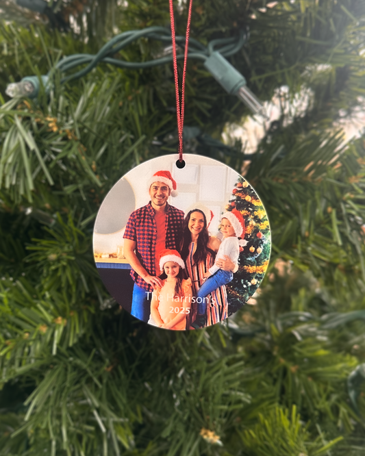 Round Custom Photo Ornament