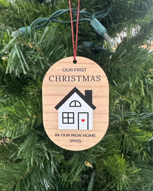 Our First Christmas in Our New Home Wooden Ornament